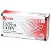 ACCO Smooth Economy Paper Clips, Steel Wire, Jumbo, Silver, 100 per Box (10 Boxes per Pack) (72580)