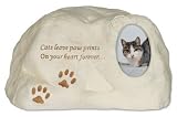 Cat Paws PolyStone Cremation Urn - Cats Leave Paw Prints...