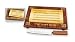Amazing Wooden Challah Board with Hamotzei Blessing Inlaid in Hebrew and Crumb Catcher with Matching Knife