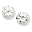 10MM Clear CZ stud Sterling Silver Earrings