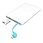 OKITI モバイルバッテリー5000mAh 2台同時充電 2.0A 超薄型モバイルバッテリー ケーブル急速 スマホ 充電器 防災グッズ