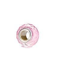 Novobeads Baby Pink Mini CZ Cubic Zirconia Charm Bead - Made in USA w imported materials - Fits all major bead bracelets