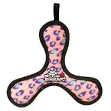 Tuffies Junior Bowmerang Pink Leopard Print Dog Toy For Small to Medium Dogs (Pink Leopard Print - 5.75 inches)