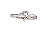 Beautiful 14k. White Gold Real Diamond Lady's Ring