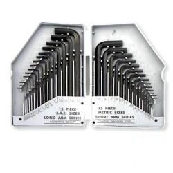 30 Pc Neiko SAE & Metric Combo Hex Key Set