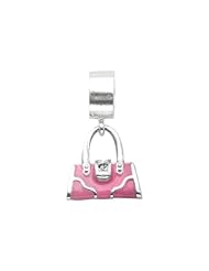 925 Sterling Silver Pink Handbag Enamel Bead For Chamilia, Pandora, Biagi, Personality, Reflections And More Charm Bracelets