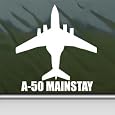 A-50 MAINSTAY White Sticker Military Soldier Laptop Vinyl White Decal