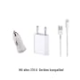 iProtect Premium SUPER KFZ SET 3 in 1 mit USB Datenkabel / Ladekabel / Connector + Netzteil / Charger / Slimcharger + KFZ Autoladeger�t / Adapter Zubeh�r Set f�r iPhone 5 G, iPod Touch 5G, iPod Nano 7G, iPad Mini, iPad 4 - mit neuem 8 Pin Anschluss - in WEISS / wei� / white