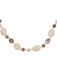 SS 18in Aventurine/Jasper/Muscovite/Freshwater Cult. Pearl Necklace