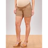 A Pea in the Pod Collection: Under Belly Cuffed Stretch Fabric Maternity Shorts