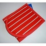 Rushbrookes Butchers Stripe Red Double Oven Glove