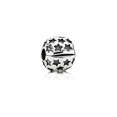 Pandora Damen-Bead 925 Sterling-Silber Clip Mit Sternen 790851
