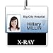X-RAY Badge Buddy - Heavy Duty Horizontal Badge Buddies for X Ray Technicians - Spill & Tear Proof Cards - 2 Sided USA Printed Quick Role Identifier ID Tag Backer by Specialist ID