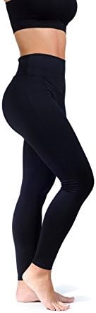 Vibration Women's Leggings with Internal Body Shaper Butt Lifter Large Black