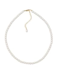 Genuine Elegante Necklace. 13"+2" 14/20 Gold Filled Cultured Freshwater Rice Pearl Necklace. 100% Satisfaction Guaranteed.
