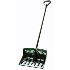 Suncast SC1350 18-Inch Snow Shovel/Pusher Combo with Wear Strip, Green