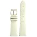 Watch Band White Satin Fabric with Leather lining
