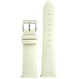 Watch Band White Satin Fabric with Leather lining