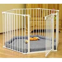 BabyDan Babyden White Playpen with Grey Playmat