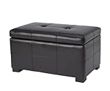 IMAGE OF Safavieh Hudson Collection NoHo Tufted Brown Leather Small Storage Bench