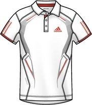 Adidas Herren Polo Barricade Traditional, white/high energy s12, S, X13291