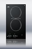 Two Burner Electric Cooktop in Black Voltage: 220V