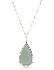 Misha Large Tear Drop Wire Wrap Necklace