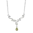 Sterling Silver Triskele with Peridot Necklace