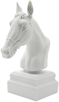 White Sandstone Horse Head Lifelike Sculpture