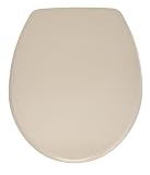 WENKO 123097100 WC-Sitz Topas - Fix-Clip Hygiene Kunststoffbefestigung, antibakteriell, Duroplast, beige