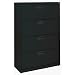 Sandusky 400 Series Black Steel Lateral File Cabinet with Plastic Handle, 30" Width x 53-1/4" Height x 18" Depth, 4 Drawers