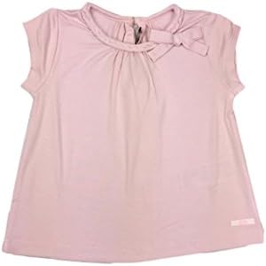 LILI GAUFRETTE Little Girls' Braid Bow Short Sleeve Top -2T -CORAL