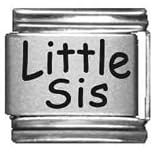 Clearly Charming Little Sis Laser Italian Charm