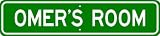 OMER ROOM SIGN - Personalized Gift Boy or Girl, Aluminum by The Lizton Sign Shop
