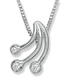 .07CT Total Weight Diamond Shooting Star Pendant with Chain - B0002CVNBQ