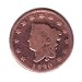 See larger 1820 U.S. Liberty Head Large Cent Coin - Matron Head Variety 20 Over 19