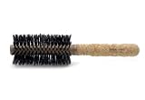 Ibiza Medium Round Brush with Extended Cork Handle, 14 Rows of Bristles