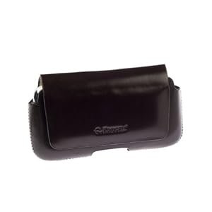 Krusell Leather Horizontal Multidapt Case with Spring Clip for Apple iPhone 1st Gen 8GB / 16GB - Dark Brown