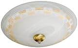 Honsel Leuchten 84452 Honsel Deckenleuchte mattmessing Glas alab.weiß m.Dek.champ