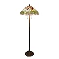 Dragonfly Tiffany-Style Floor Lamp - Green