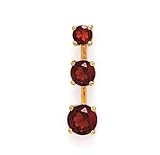 14K 3-STONE GARNET PENDANT 1.93CTW FITS 2.5MM