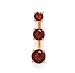 14K 3-STONE GARNET PENDANT 1.93CTW FITS 2.5MM