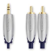 Bandridge Premium SAL3401 - 3.5mm Stereo Pin to 2 x RCA Audio Lead - 1.0 Meter