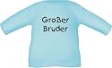 Baby / Kinder T-Shirt langarm mit Druck Großer Bruder / Größe 60 - 152 in 6 Farben