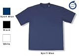 Sunderland Short Sleeve Mock Neck Golf Shirt (Color=Sport Blue,Size=M)