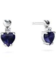 Genuine Sapphire 14kt White Gold Earrings
