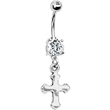 Regal Gothic Cross Belly Ring