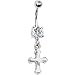 Regal Gothic Cross Belly Ring