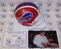 Jim Kelly Autographed Buffalo Bills Mini Football Helmet with 
