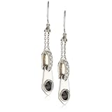 Nicky Hilton Sterling Silver Dangling Zipper Earrin
